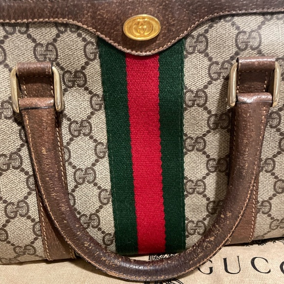 Gucci Brown and Red Satchel - Picture 1 of 10